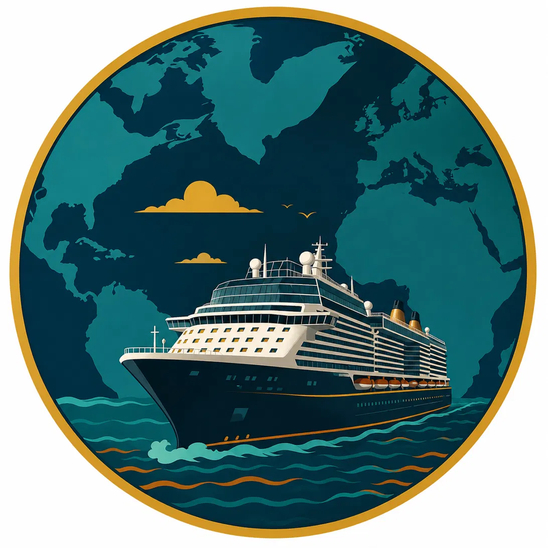 Cruise ship sailing the world